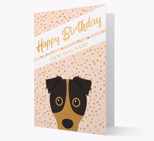 Personalized 'Happy Birthday' Gold Detail {breedFullName} Card